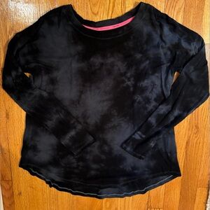Calvin Klein long sleeve black tie dye top
